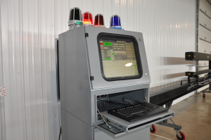 laser thickness gauge cabinet with out-of-limit and warning lights