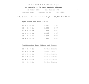 Spec verification report
